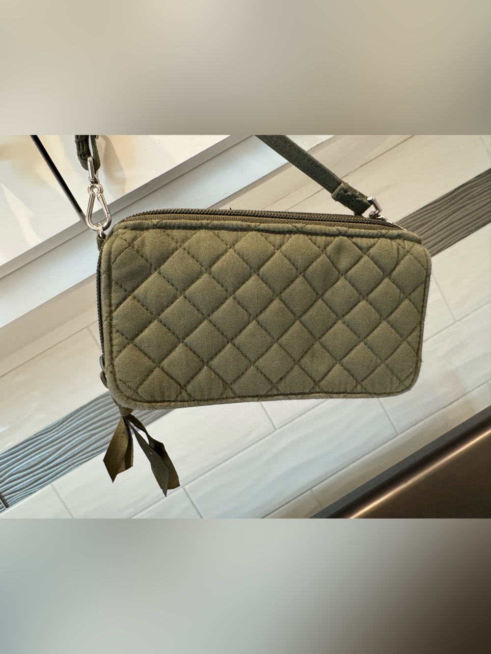 Vera Bradley RFID All in One Crossbody in classic olive green